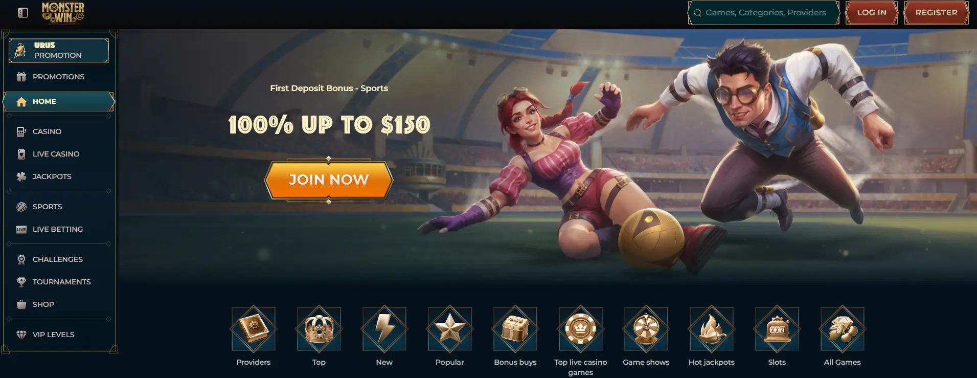 Monsterwin Casino screen